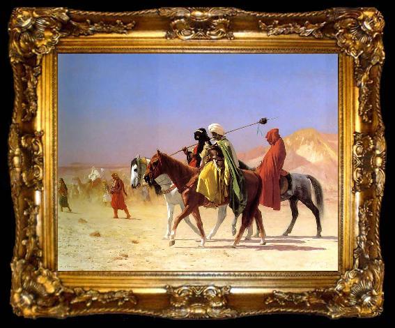 framed  Jean-Leon Gerome Arabs Crossing the Desert, ta009-2